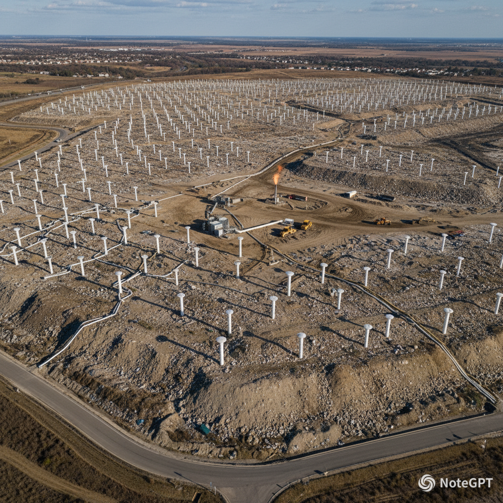 Landfill with methane capture